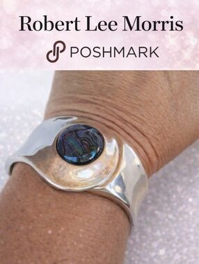 Robert Lee Morris  Silver Abalone cuff NWT‎
